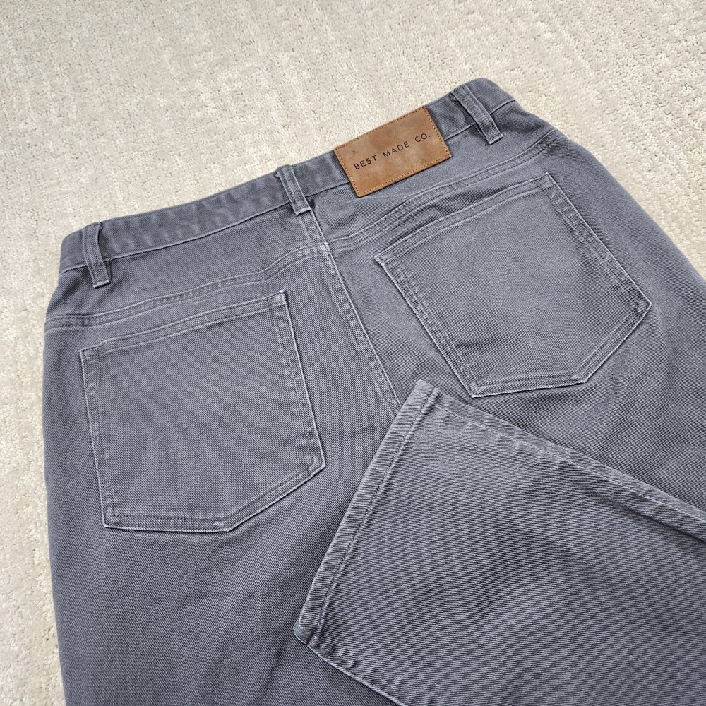 Best Made Co‎ Jeans Men 33x30 *READ 5 Pocket Twill Pants Gray Slim Fit Cotton
